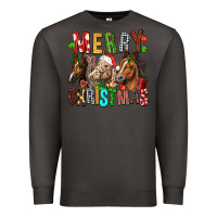 Smoke Merry christmas horses Premium Sweatshirt - FaDigitalArtStudio