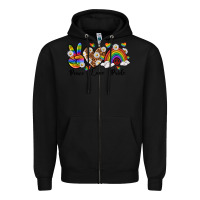 Black peace love pride Zipper Hoodie - texasbilliewilder