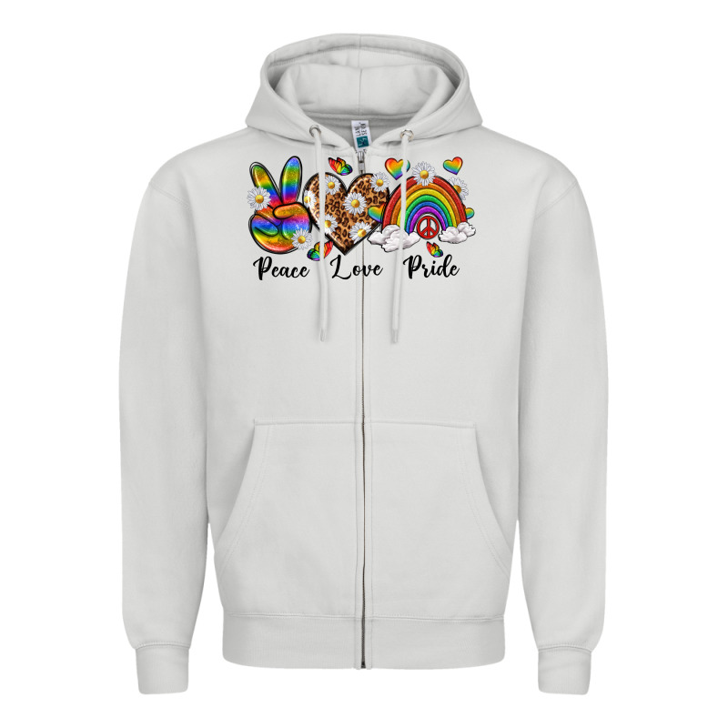 Peace Love Pride Zipper Hoodie by texasbilliewilder | Teevron