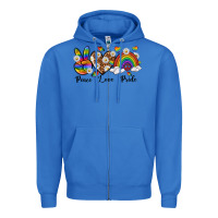 True Royal peace love pride Zipper Hoodie - texasbilliewilder