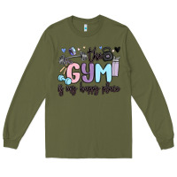 Army Green the gym is my happy place Long Sleeve Tee - MaliasSmallBusiness
