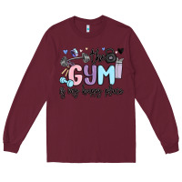Burgundy the gym is my happy place Long Sleeve Tee - MaliasSmallBusiness