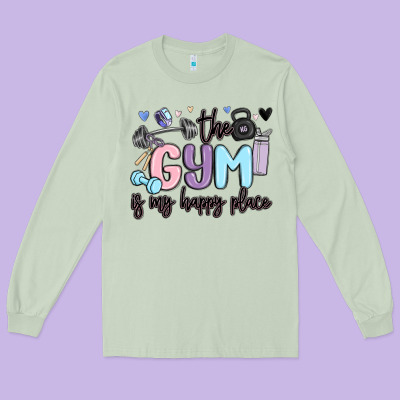 Long Sleeve Tee the gym is my happy place