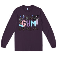 Plum the gym is my happy place Long Sleeve Tee - MaliasSmallBusiness