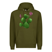 Army Green heart cactus Premium Hoodie - Jasminsmagicworld
