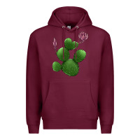 Burgundy heart cactus Premium Hoodie - Jasminsmagicworld