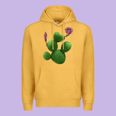 Heart Cactus Premium Hoodie Designed By Jasminsmagicworld