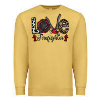 Antique Gold love firefighter Premium Sweatshirt - CowhideDigitalArt