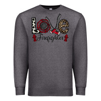 Charcoal Heather love firefighter Premium Sweatshirt - CowhideDigitalArt