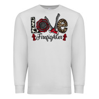 Dove Grey love firefighter Premium Sweatshirt - CowhideDigitalArt