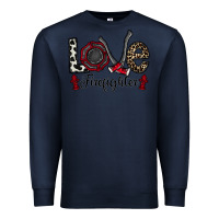 Navy love firefighter Premium Sweatshirt - CowhideDigitalArt
