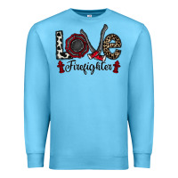 Ocean Blue love firefighter Premium Sweatshirt - CowhideDigitalArt