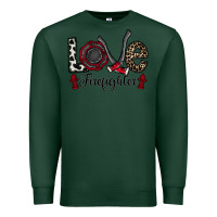 Sports Green love firefighter Premium Sweatshirt - CowhideDigitalArt