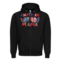 Black American mama Zipper Hoodie - Zillion Design Studio