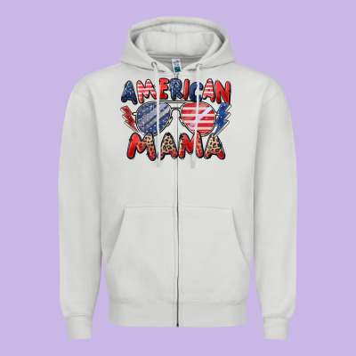 Zipper Hoodie American mama