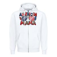 White American mama Zipper Hoodie - Zillion Design Studio