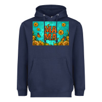 Navy sunflowers mama skinny metal can holder Heavyweight Hoodie - HRA Design Shop