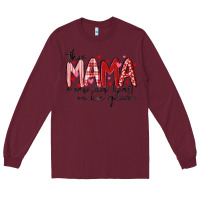 Burgundy this mama wears her heart on her gleeve Long Sleeve Tee - MaliasSmallBusiness