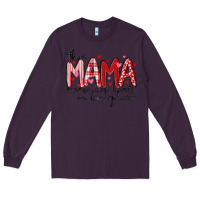 Plum this mama wears her heart on her gleeve Long Sleeve Tee - MaliasSmallBusiness