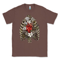 Chestnut Skeleton Rib Cage Heart Classic Tee - RanaPortraitStore