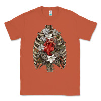 Copper Skeleton Rib Cage Heart Classic Tee - RanaPortraitStore