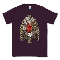 Plum Skeleton Rib Cage Heart Classic Tee - RanaPortraitStore
