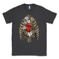 Smoke Skeleton Rib Cage Heart Classic Tee - RanaPortraitStore
