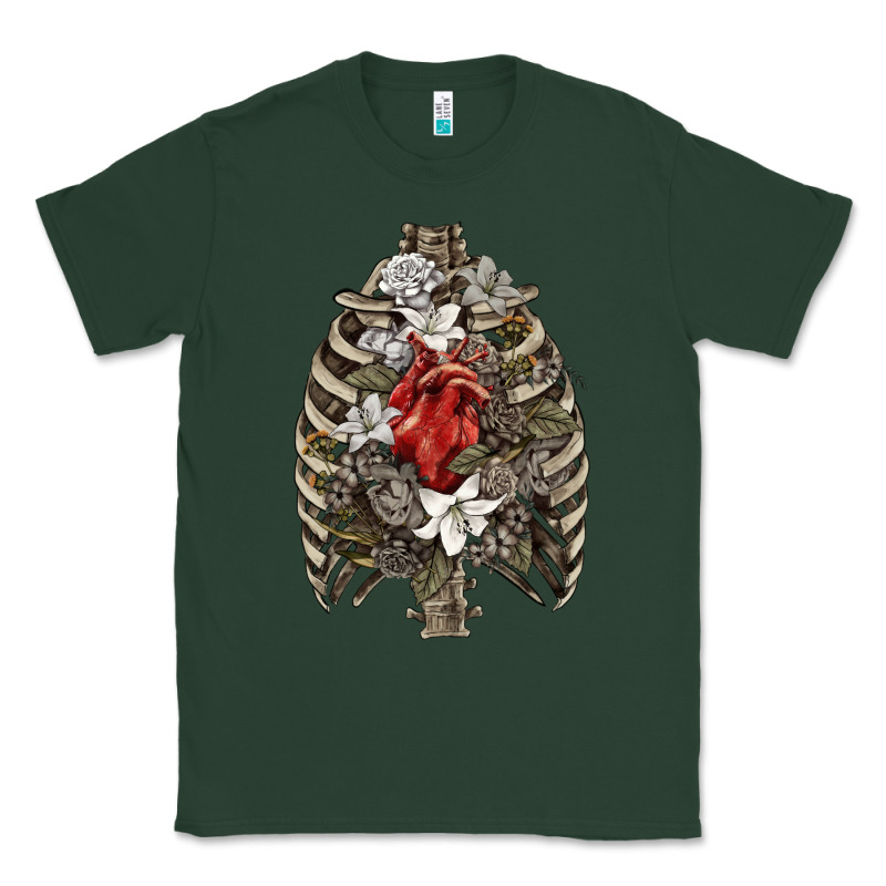 Skeleton Rib Cage Heart Classic Tee by RanaPortraitStore | Teevron