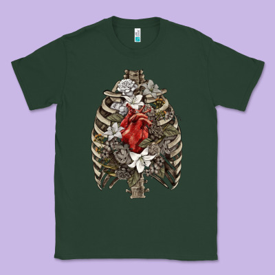 Skeleton Rib Cage Heart Classic Tee Designed By Ranaportraitstore