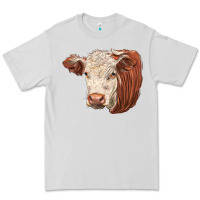 Dove Grey hereford cow face Premium Tee - LillyAllenDesigns