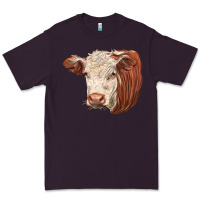 Plum hereford cow face Premium Tee - LillyAllenDesigns