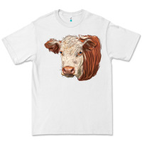 White hereford cow face Premium Tee - LillyAllenDesigns