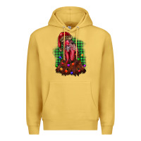 Antique Gold christmas rooster Premium Hoodie - BarkalooDesign