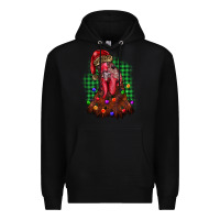 Black christmas rooster Premium Hoodie - BarkalooDesign