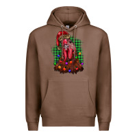Chestnut christmas rooster Premium Hoodie - BarkalooDesign