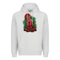 Dove Grey christmas rooster Premium Hoodie - BarkalooDesign