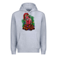 Heather Grey christmas rooster Premium Hoodie - BarkalooDesign