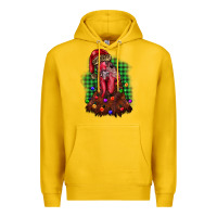 Lemon christmas rooster Premium Hoodie - BarkalooDesign