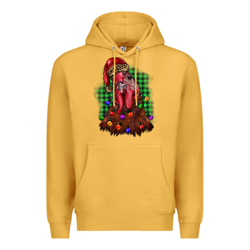 Christmas Rooster Premium Hoodie by BarkalooDesign | Teevron