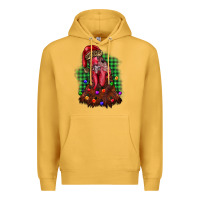 Mustard christmas rooster Premium Hoodie - BarkalooDesign