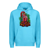 Ocean Blue christmas rooster Premium Hoodie - BarkalooDesign