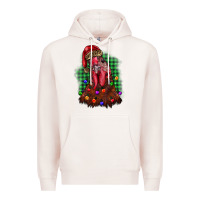 Pale Pink christmas rooster Premium Hoodie - BarkalooDesign