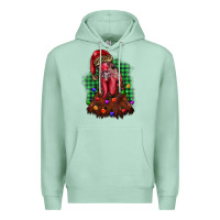 Seafoam christmas rooster Premium Hoodie - BarkalooDesign