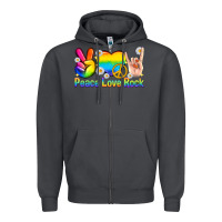 Smoke peace love rock pride Zipper Hoodie - texasbilliewilder