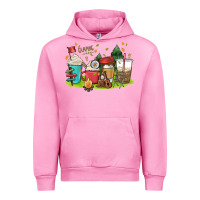Fuchsia Pink camp coffee drink Urban Hoodie - MaliasSmallBusiness