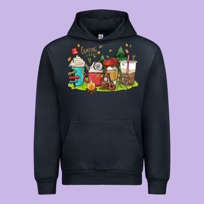 Camp Coffee Drink Urban Hoodie Designed By Maliassmallbusiness