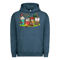 Pigment Midnight Navy camp coffee drink Urban Hoodie - MaliasSmallBusiness