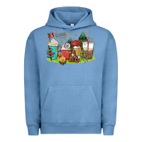 Pigment Pebble Blue camp coffee drink Urban Hoodie - MaliasSmallBusiness