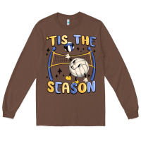 Chestnut tis the season volleyball Long Sleeve Tee - MaliasSmallBusiness