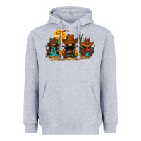 Heather Grey western gnomies Heavyweight Hoodie - FaDigitalArtStudio